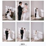 Bộ ảnh cưới phong cách Hàn Quốc sang trọng và nhẹ nhàng với tông màu trắng đen tinh tế.