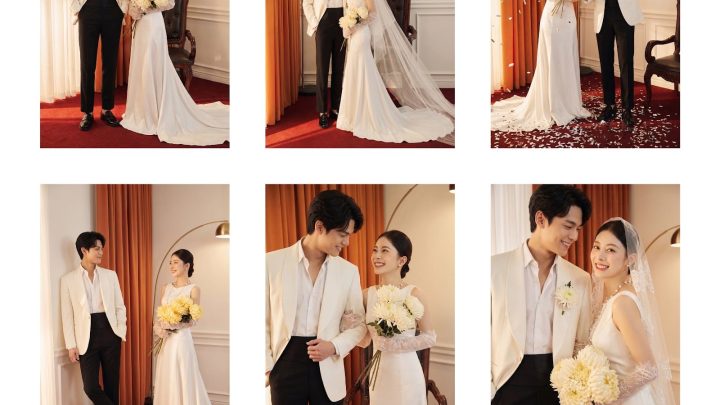Bộ ảnh cưới phong cách Hàn Quốc sang trọng và lãng mạn được thực hiện tại studio.