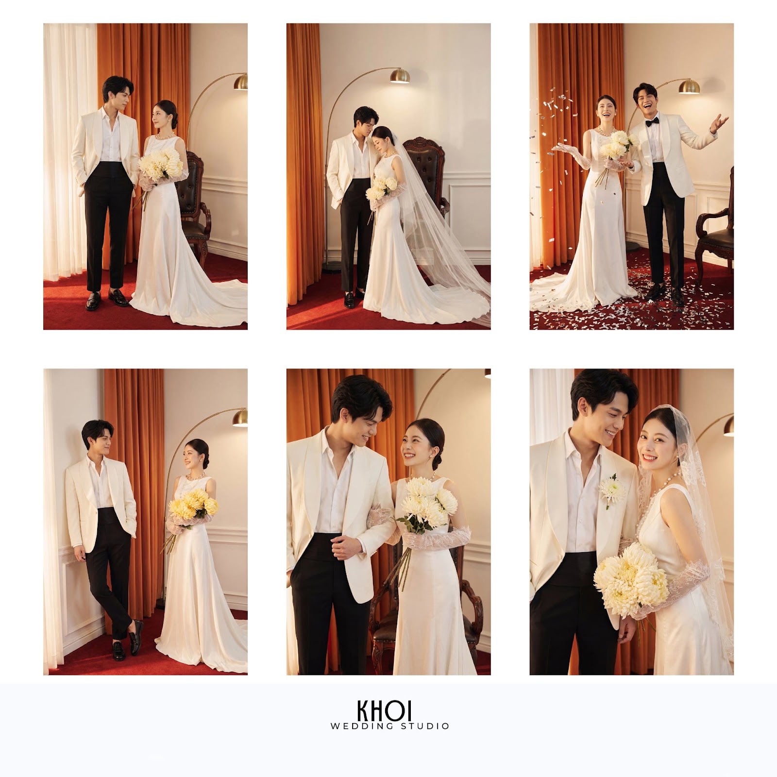 Cặp đôi trẻ diện trang phục lịch sự và tinh tế trong album ảnh cưới thực hiện tại Nghệ An