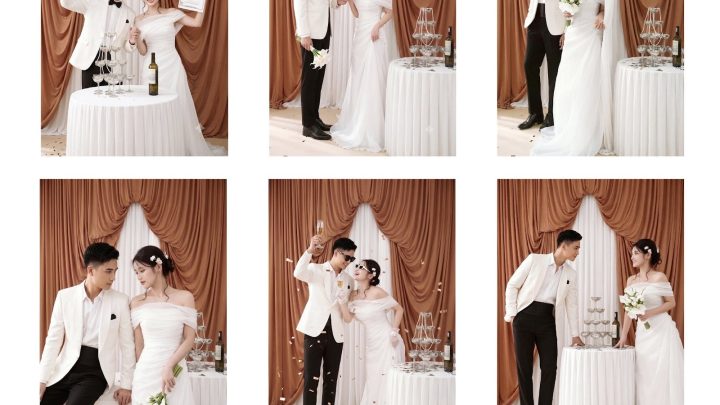 Bộ ảnh pre-wedding lãng mạn và sang trọng của cặp đôi tại studio.