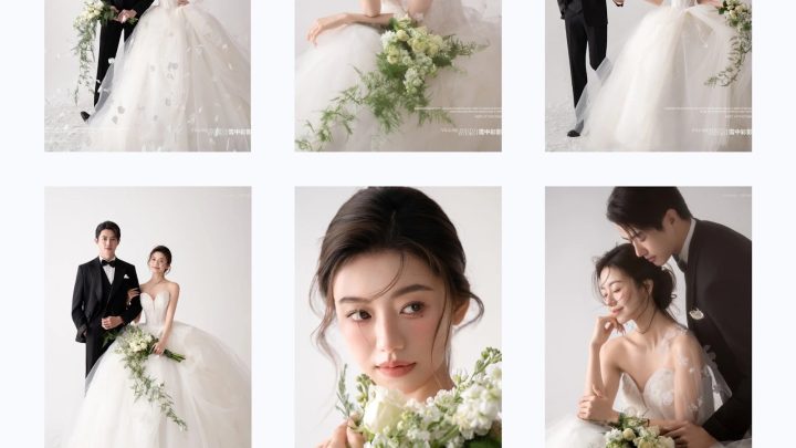 Bộ sưu tập ảnh cưới phong cách Hàn Quốc sang trọng và nhẹ nhàng tại studio.