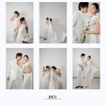 Bộ ảnh cưới pre-wedding phong cách Hàn Quốc với tông màu trắng tinh khôi và sang trọng.