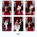 Bộ ảnh cưới pre-wedding sang trọng với concept tông màu đỏ và trắng nổi bật.
