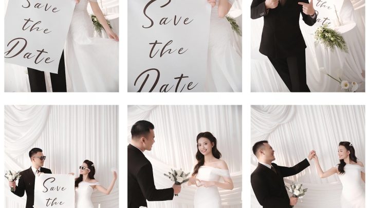 Bộ ảnh pre-wedding của cặp đôi với phong cách Hàn Quốc nhẹ nhàng tại studio.