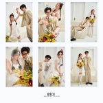 Bộ ảnh cưới phong cách Hàn Quốc với tông màu trắng kem nhẹ nhàng và lãng mạn.