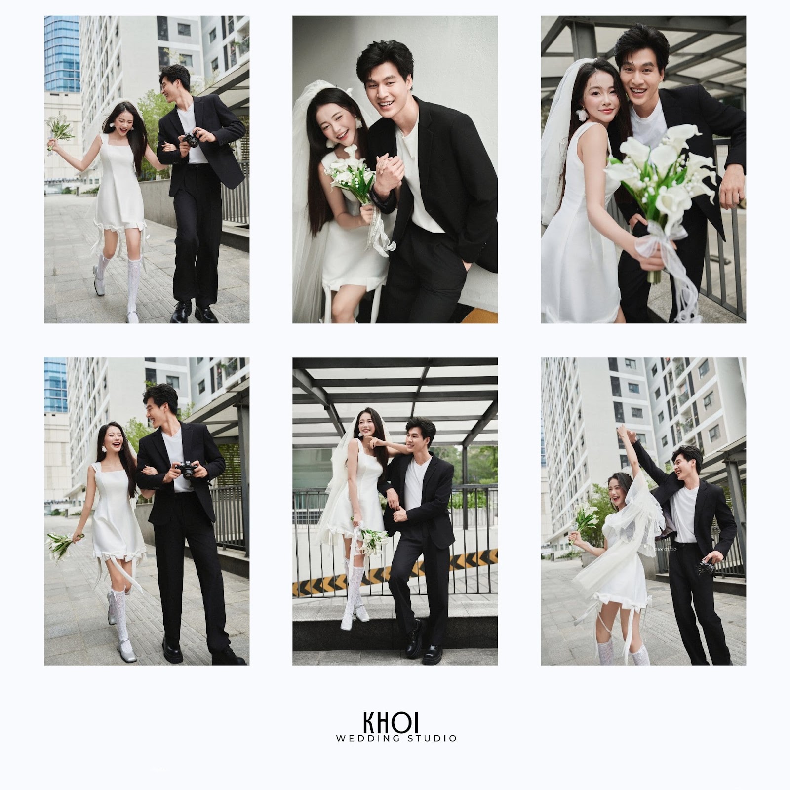 Cặp đôi đang chọn mẫu và cách viết thiệp mời cưới tại Khói Studio TP Vinh