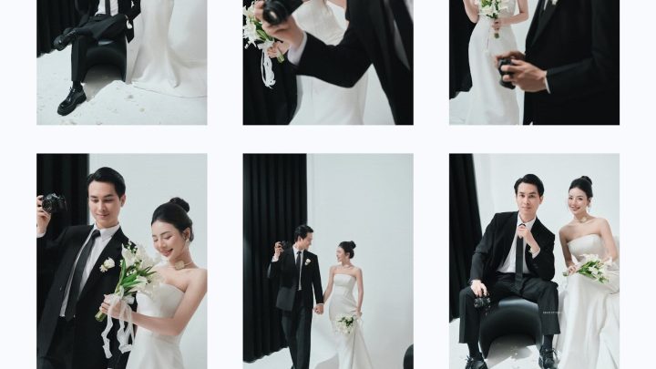 Bộ ảnh cưới phong cách Hàn Quốc sang trọng và lãng mạn của cặp đôi tại studio.