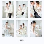Bộ ảnh pre-wedding phong cách Hàn Quốc sang trọng với tông màu trắng chủ đạo.
