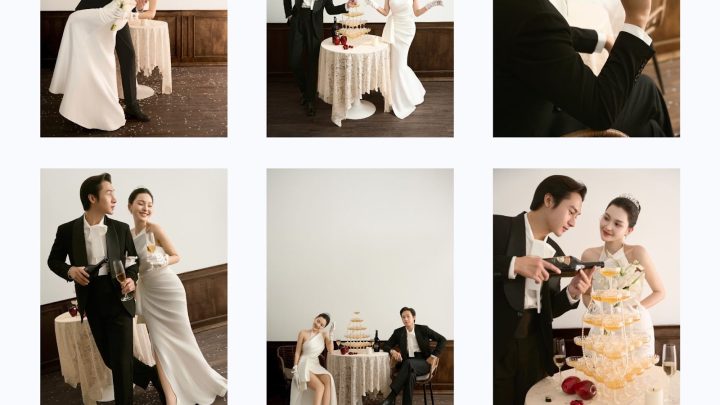 Bộ ảnh cưới pre-wedding sang trọng và lãng mạn của cặp đôi được thực hiện tại studio.