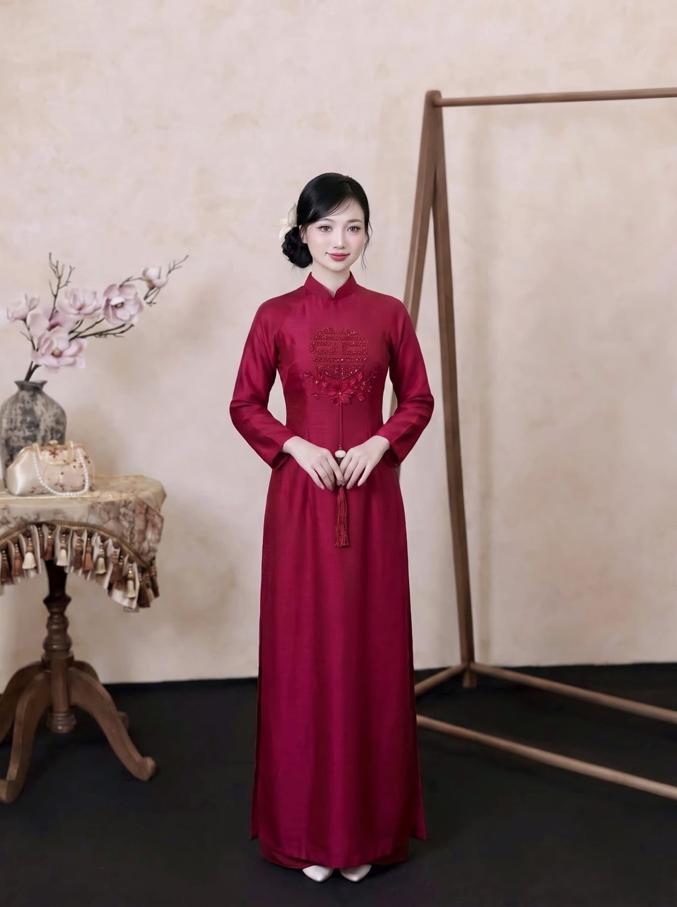 Cổng cưới trang trí hoa tươi đơn giản tinh tế tại studio Khói Studio TP Vinh Nghệ An