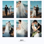 Bộ ảnh cưới lãng mạn của cặp đôi tại bãi biển với phong cách nhẹ nhàng và tinh tế.
